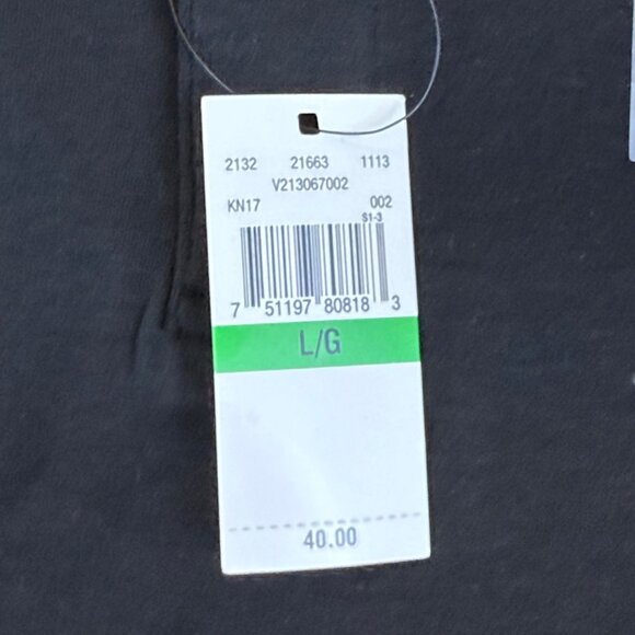 Van Heusen Mens Black Cotton Polo Shirt Classic Fit UPF Sun Control Size L - New - Picture 5 of 7